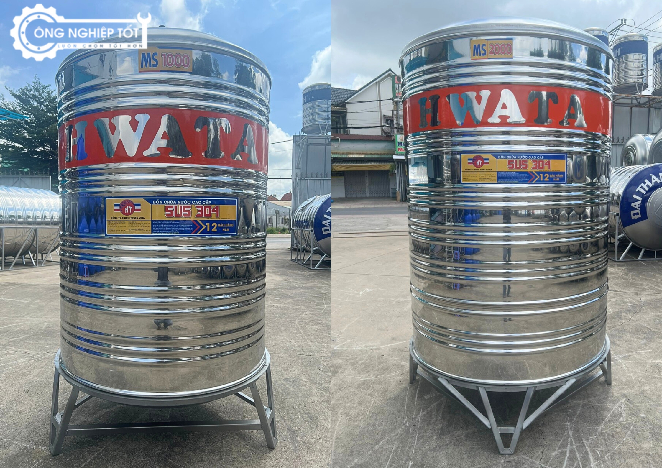 Bồn nước inox tại Công nghiệp tốt